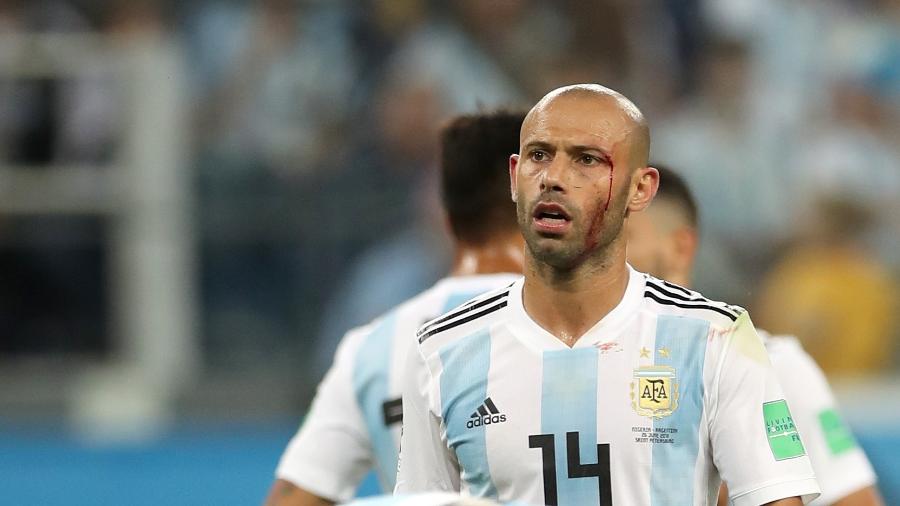 Mascherano, durante partida entre Argentina e Nigéria - Xinhua/Wu Zhuang