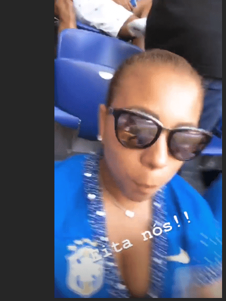 Belle Silva acompanha partida entre Brasil x México em Samara - Reprodução/Instagram