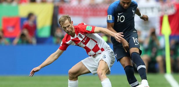 Strinic em ação pela Croácia na final da Copa do Mundo da Rússia