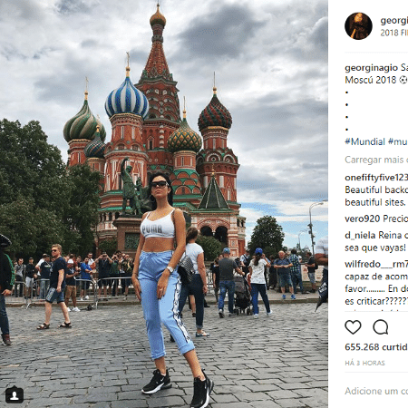 Namorada de Cristiano Ronaldo passeia por Moscou - Reprodução/Instagram