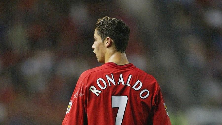 Cristiano Ronaldo em 2003, no Manchester United - Laurence Griffiths/Getty Images