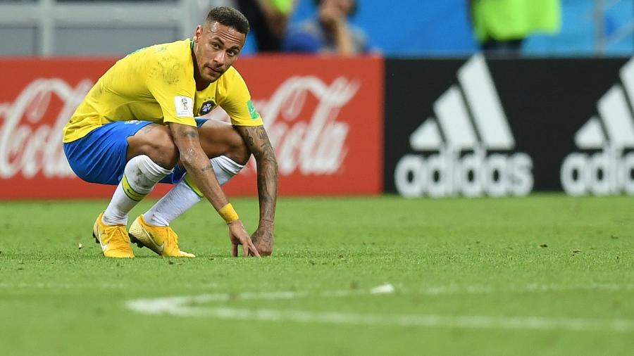 Neymar passou em branco na partida com a Bélgica nas quartas de final - AFP PHOTO / Manan VATSYAYANA