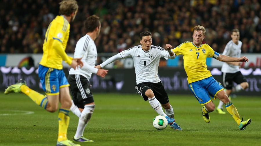 Alemães e suecos se enfrentaram nas eliminatórias para 2014; em dois jogos, foram 16 gols - Xinhua/Zhang Fan
