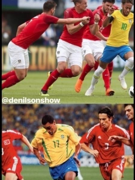 Neymar compara lance de 2018 com o de Denílson em 2002 - @neymarjr/Instagram