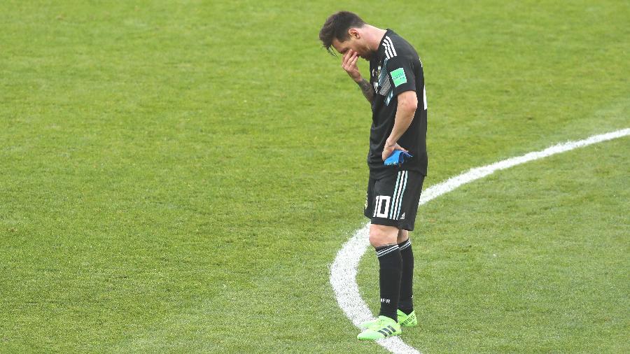 Messi lamenta pênalti perdido na estreia da Argentina no Mundial da Rússia - Clive Rose/Getty Images