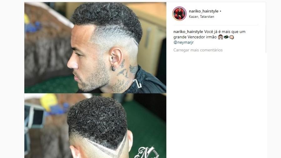 Neymar cortou o cabelo antes da partida contra a Bélgica - Reprodução
