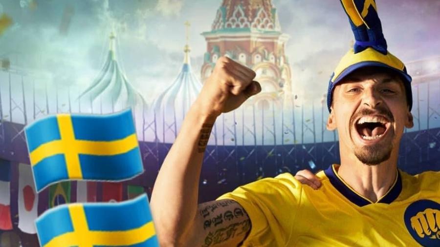Ibrahimovic mostra torcida pela Suécia nas redes sociais - Reprodução