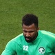 Goleiro da Arábia Saudita, Mohammed Al-Owais faz aquecimento antes de jogo contra o Uruguai - MARCOS BRINDICCI/REUTERS