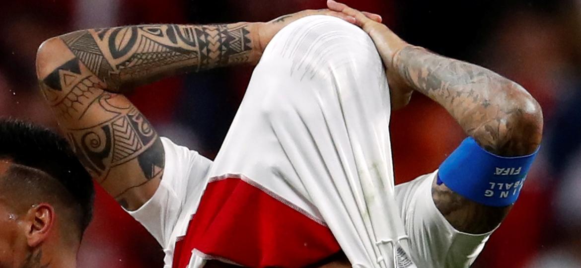 Capitão da seleção chorou após eliminação do Peru para a França na Copa do Mundo - Damir Sagolj/Reuters