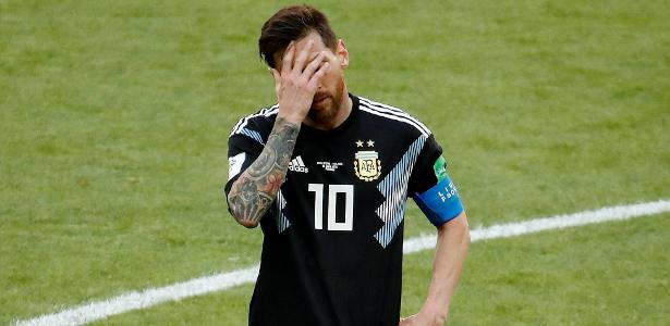 2018 Moscou Rússia Lionel Messi Ação Durante Partida Copa Mundo