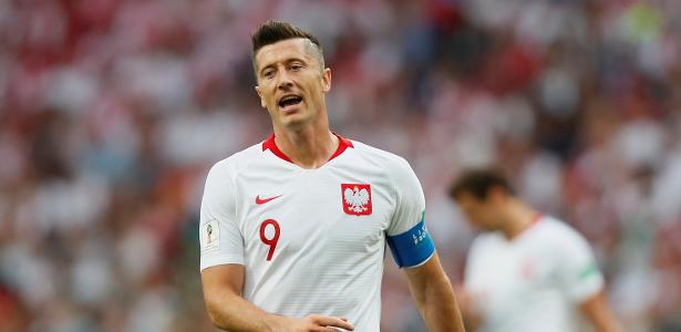 Lewandowski lamenta durante partida entre Polônia e Senegal - Maxim Shemetov/Reuters - Maxim Shemetov/Reuters