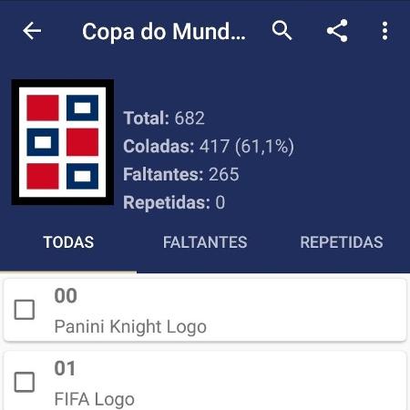 Controle de Figurinhas - Reprodução - Reprodução