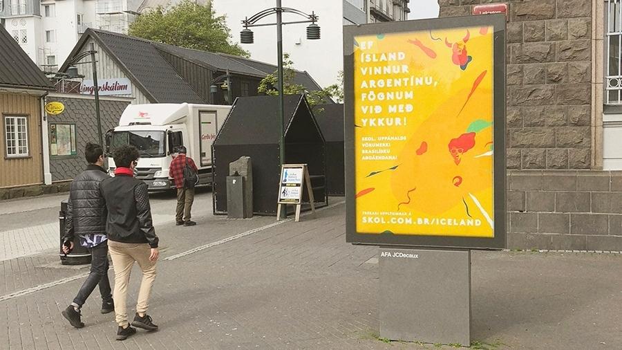 Skol promove ação nas ruas da Islândia para a Copa do Mundo - Divulgação