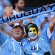Torcedores do Uruguai na Arena Rostov para o jogo contra a seleção da Arábia Saudita - David Ramos/FIFA via Getty Images