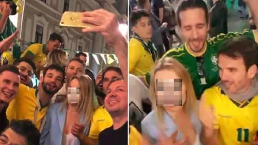 Mulher estrangeira é assediada por grupo de brasileiros na Rússia durante a Copa do Mundo 2018 - Reprodução