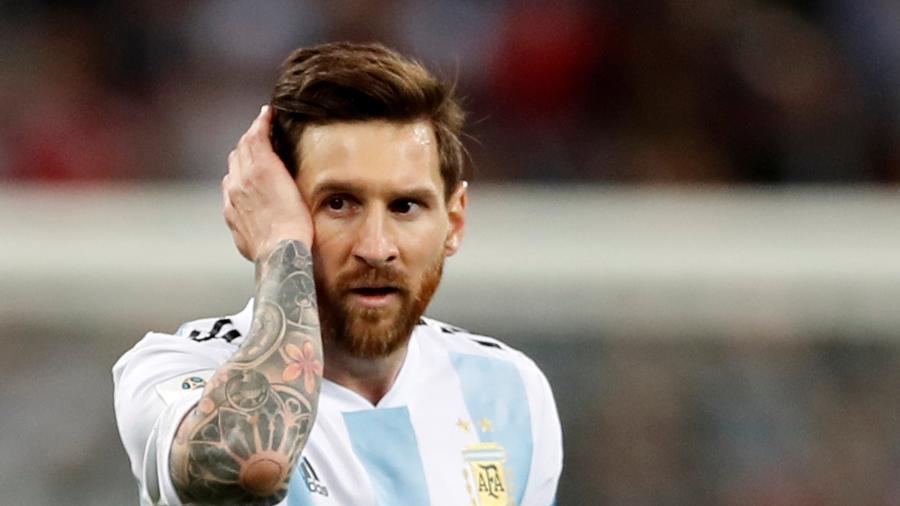 Lionel Messi durante o jogo entre Argentina e Croácia - Matthew Childs/Reuters