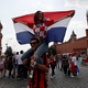 Torcedores da Croácia nas ruas de Moscou antes de final da Copa do Mundo contra a França - Gleb Garanich/Reuters