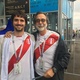 Peruano Hernan Chaparro leva o filho Vasco Chaparro para o estádio com a camisa do Peru, mas eles torcerão para a Bélgica - Dassler Marques/UOL Esporte