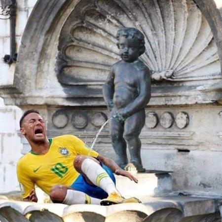 Prefeito de Bruxelas publica montagem que zomba de Neymar - Reprodução/Twitter 