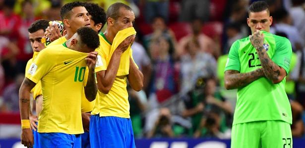 Brasil caiu ainda nas quartas de final da Copa do Mundo da Rússia - AFP PHOTO / Luis Acosta