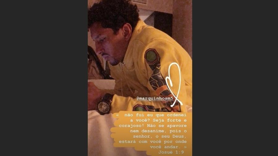 Marquinhos chega ao hotel de Carol Cabrino em São Petersburgo - Reprodução