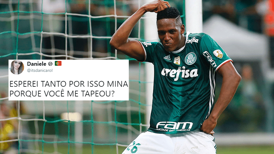 O ex-palmeirense Mina abriu o placar para a Colômbia na vitória contra a Polônia e muita gente sentiu falta de sua tradicional dancinha - Reprodução/Twitter