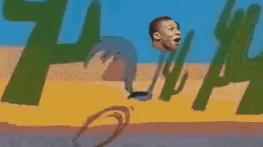 Mbappé pegou a bola no campo de defesa e levou até a área adversária, onde foi derrubado por Rojo - Reprodução/Twitter