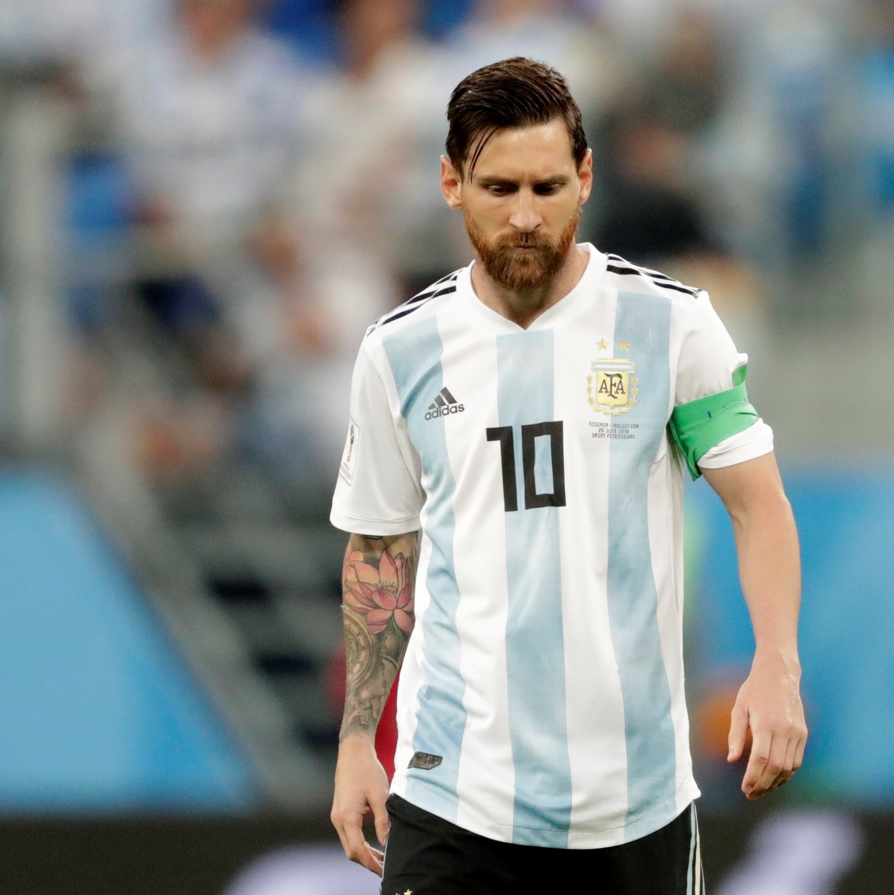 2018 Moscou Rússia Lionel Messi Ação Durante Partida Copa Mundo