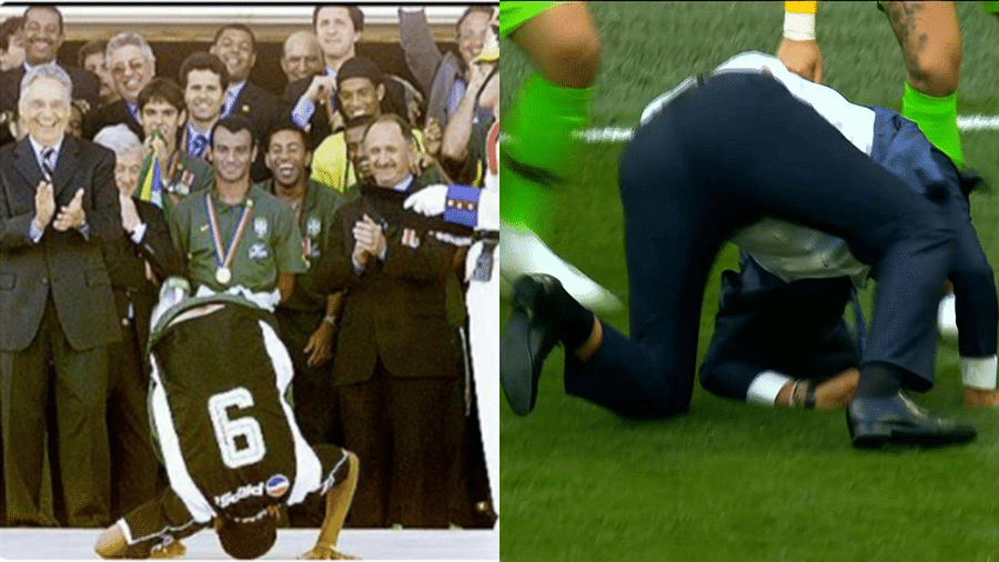 Eis que, no segundo jogo da Copa, já tivemos a cambalhota do hexa - Reprodução/Twitter