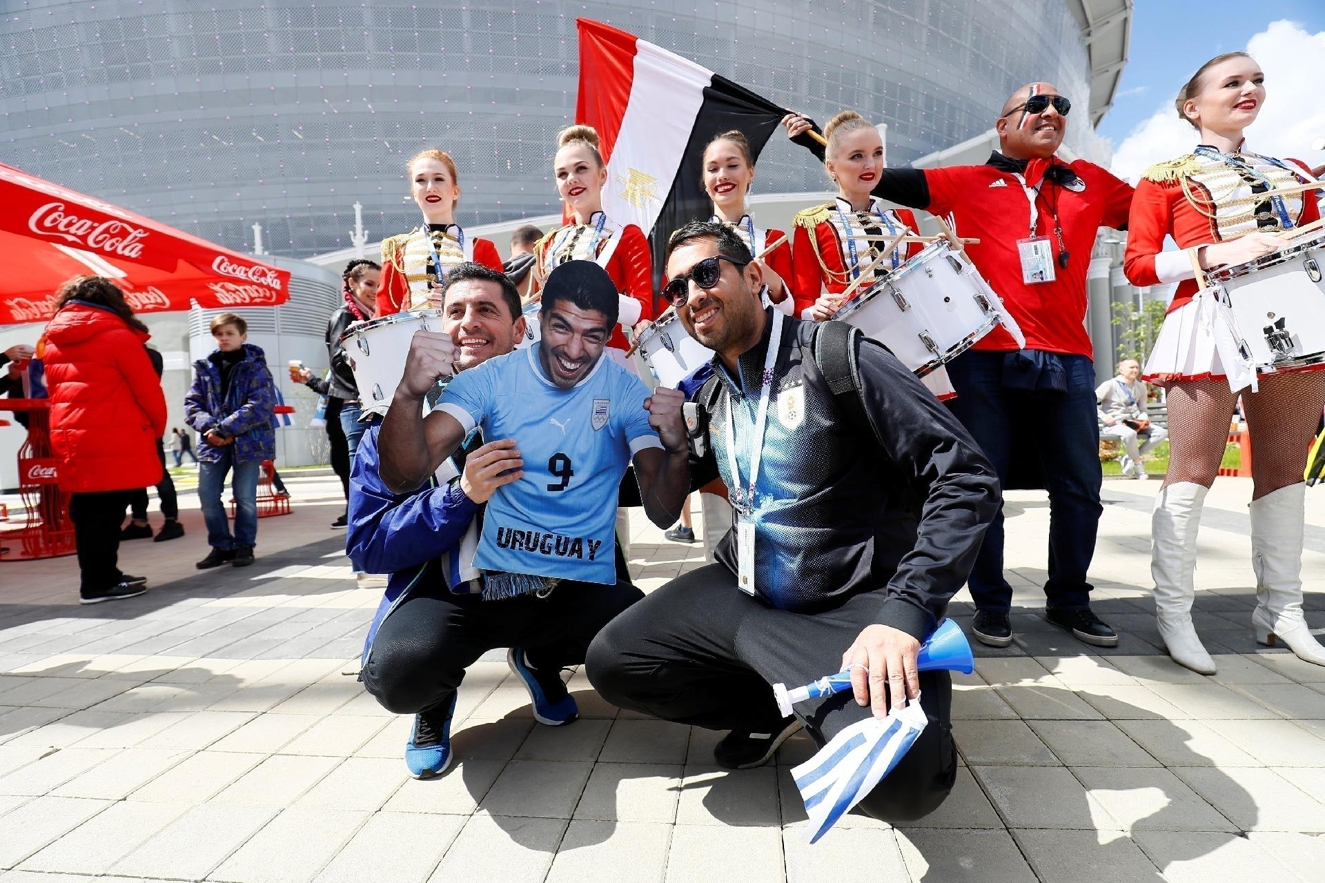 Torcedores uruguaios apostam em Suárez para derrotar a seleção do Egito nesta sexta-feira (15) - Reuters
