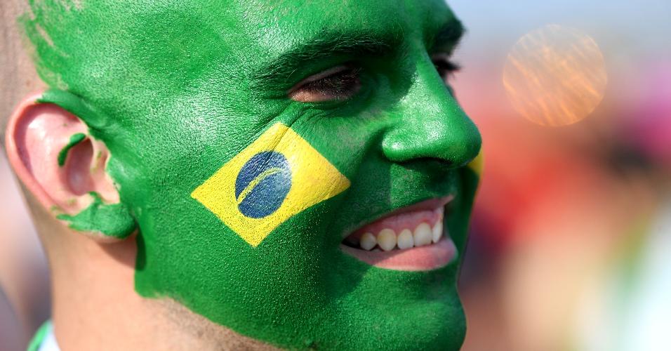 Torcida brasileira presente em Samara para jogo do Brasil contra o México