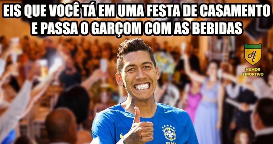 Pode ser que ele estivesse com sede e o carrinho do isotônico tenha passado por ele bem nessa hora - Reprodução/Facebook