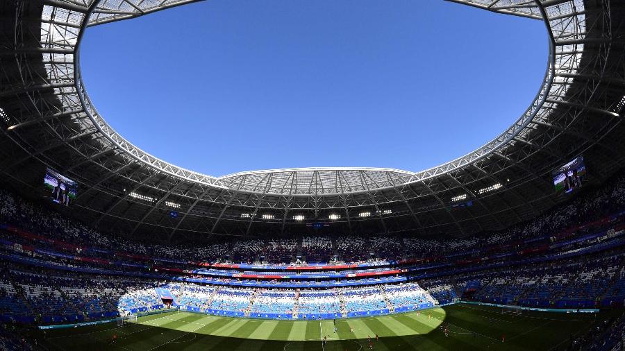 Arena de Samara receberá a partida entre Brasil e México às 11h (de Brasília) desta segunda - AFP