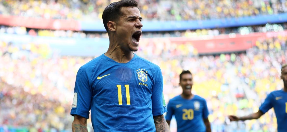Decisivo para a seleção na Copa do Mundo, Coutinho foi o segundo mais votado no site da Fifa - Getty Images