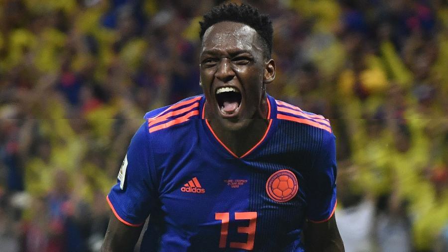 Yerry Mina fez o primeiro gol da Colômbia em vitória contra a Polônia - Xinhua/He Canling