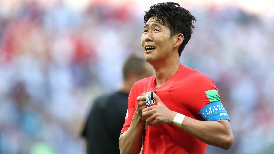 Son Heung-Mi celebra o segundo gol da Coreia do Sul contra a Alemanha - Getty Images