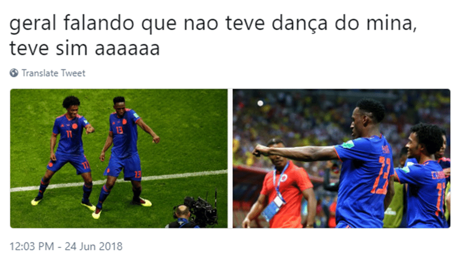 Acontece que ele dançou, sim! Mas a geração de imagens não deu o devido destaque - Reprodução/Twitter