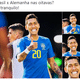 O sorriso de Firmino ilustra muito bem como a torcida tenta disfarçar seu nervosismo antes de pegar a Alemanha nas oitavas - Reprodução/Twitter