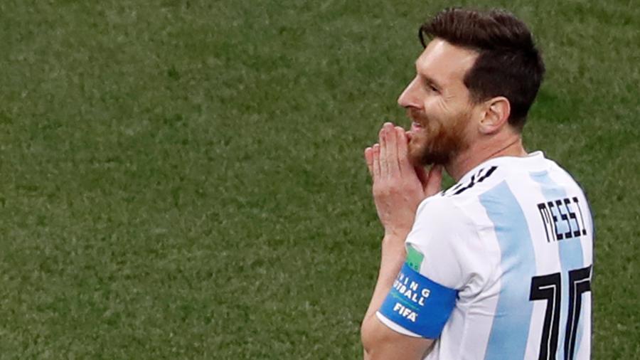 Lionel Messi lamenta chance perdida pela Argentina em jogo contra a Croácia - Carlos Barria/Reuters