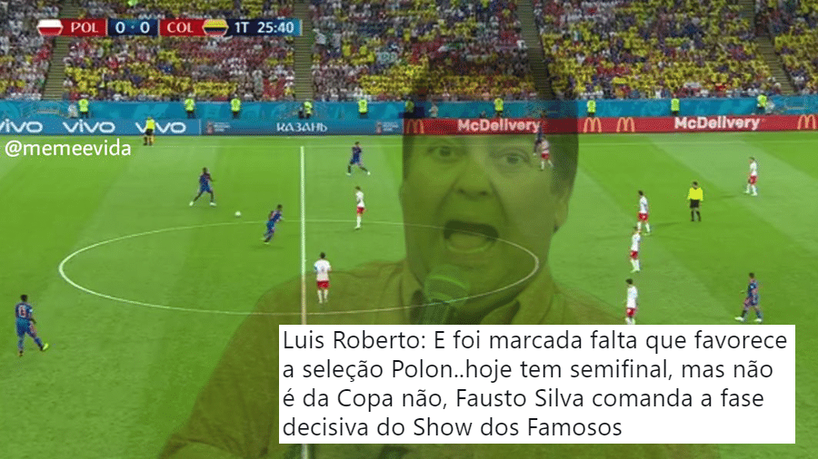 Bem que a dancinha do Mina podia fazer parte do Show dos Famosos, tão divulgado por Luís Roberto durante a transmissão - Reprodução/Twitter