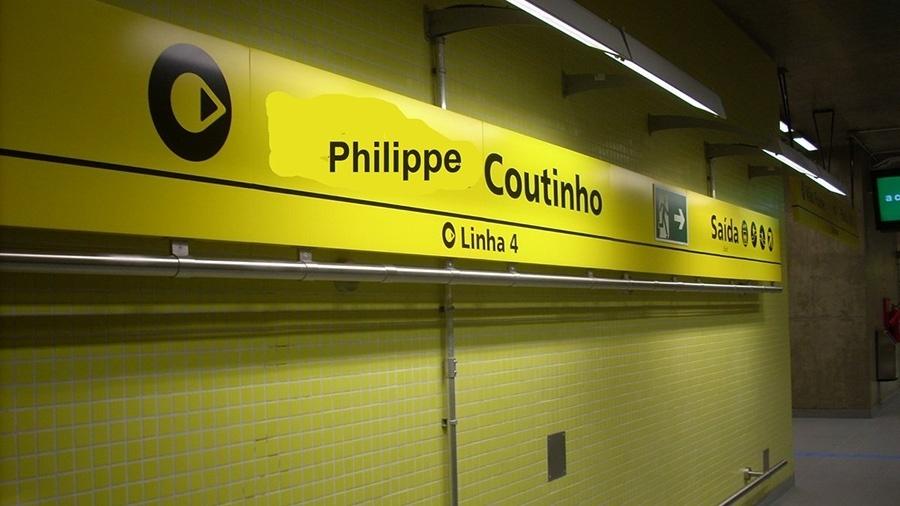 Depois do gol salvador de Coutinho, esta estação do metrô de São Paulo deveria mudar de nome - Reprodução/Twitter