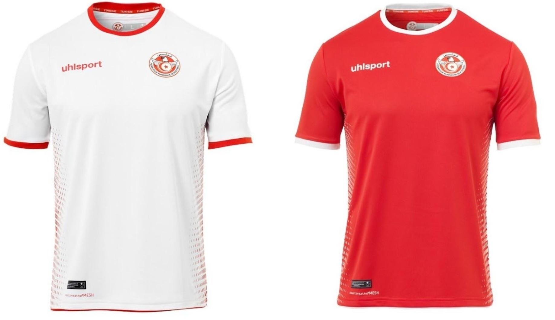 Uniformess da seleção da Tunísia - Divulgação