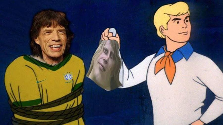 Seria o torcedor misterioso um disfarce para o Mick Jagger? - Reprodução/Twitter