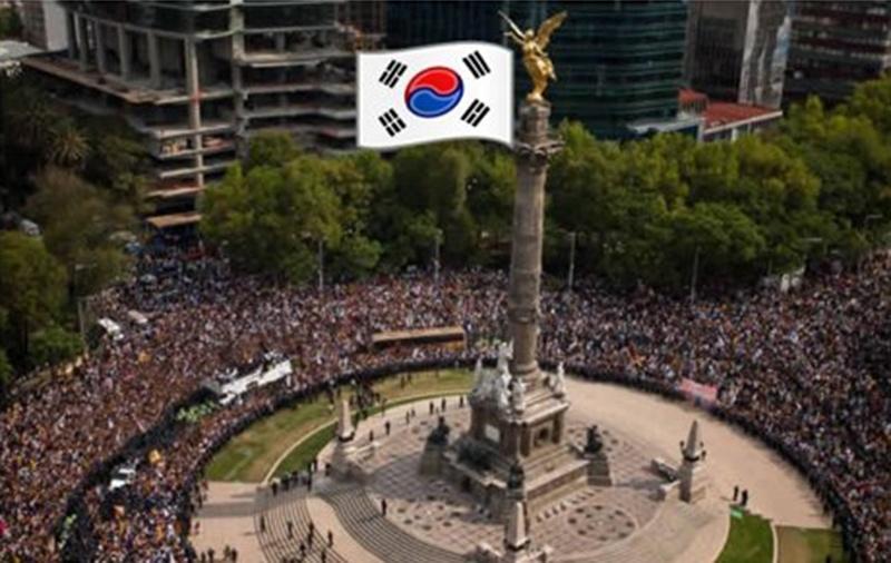 Imagens da comemoração dos torcedores na Cidade do México - Reprodução/Twitter