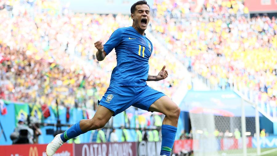 Coutinho celebra primeiro gol do Brasil - Getty Images