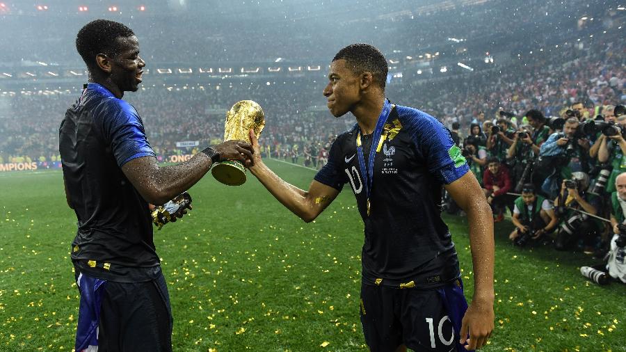 Pogba e Mbappé foram companheiros na Copa do Mundo-2018 - David Ramos - FIFA/FIFA via Getty Images