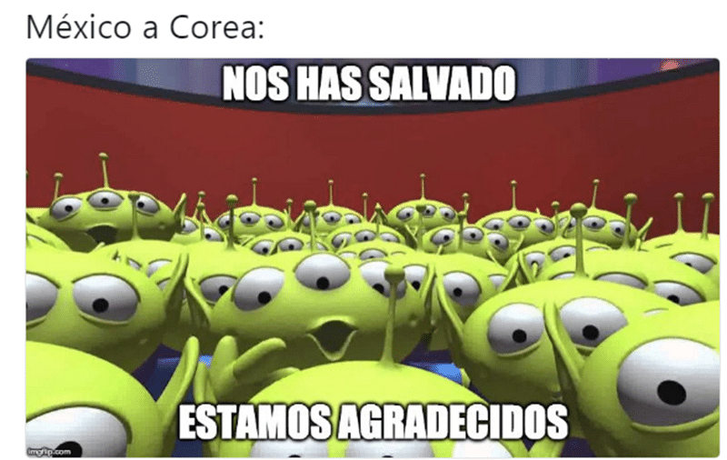 Os coreanos nem conseguiram se classificar, mas salvaram o México - Reprodução/Twitter