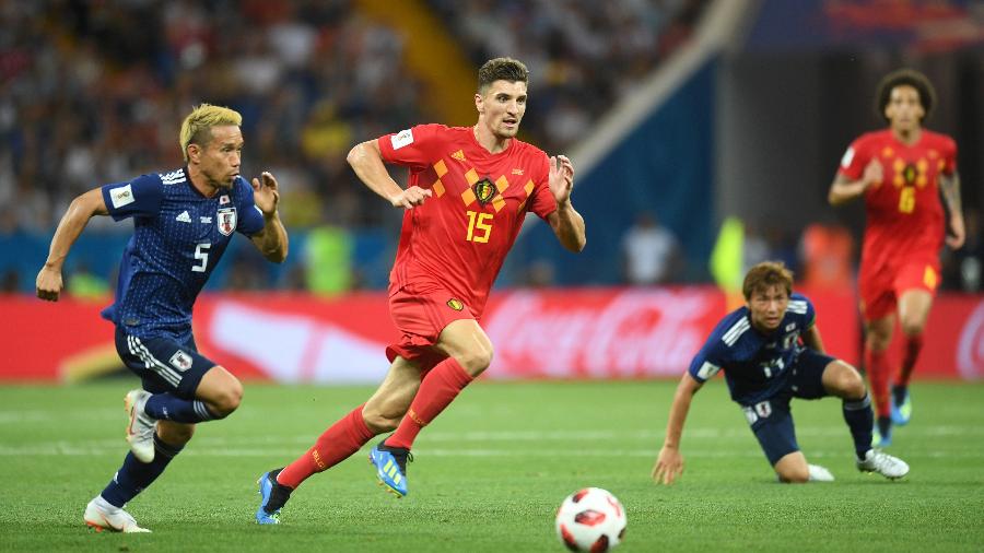 "Ele é o melhor jogador que já vi", diz Thomas Meunier sobre Neymar; os dois serão rivais nas quartas de final da Copa 2018 - Michael Regan - FIFA/FIFA via Getty Images