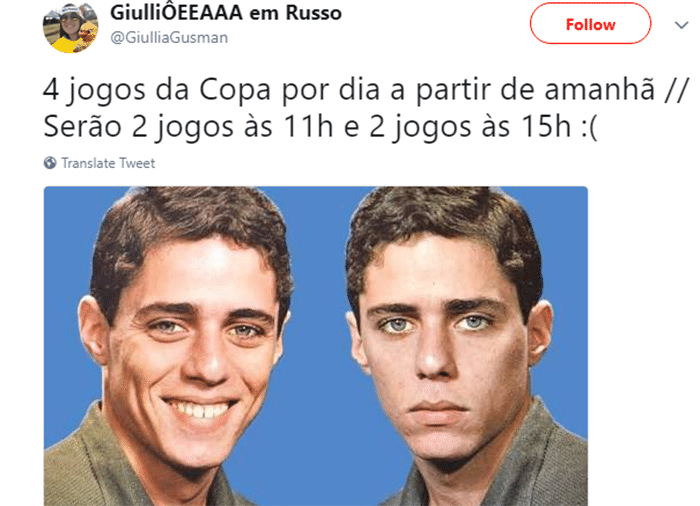 A partir de segunda-feira, serão quatro jogos, mas só será possível ver dois - Reprodução/Twitter