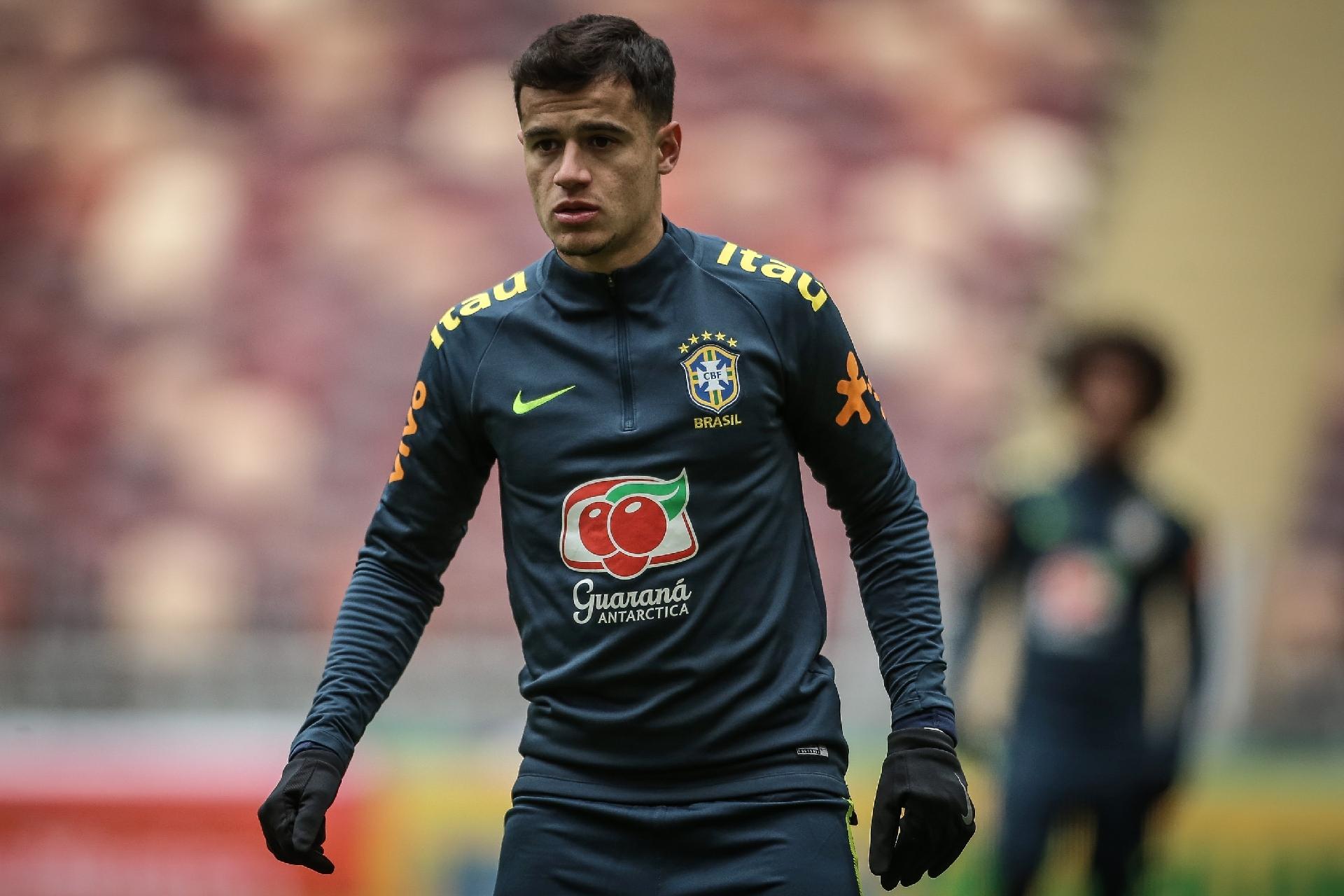 Philippe Coutinho treina à véspera do amistoso contra a Rússia - Pedro Martins/Mowa Press